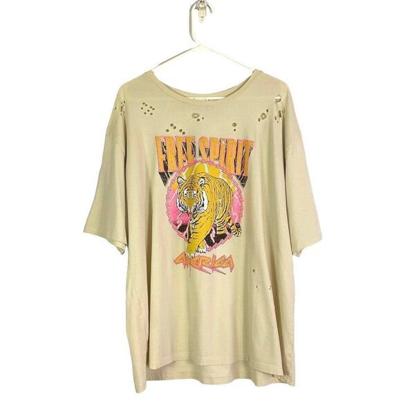 Refined Canvas Free Spirit America Holey Tee, Women's M/L, NWOT - Picture 1 of 5